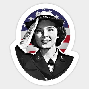 Patriot military woman Sticker